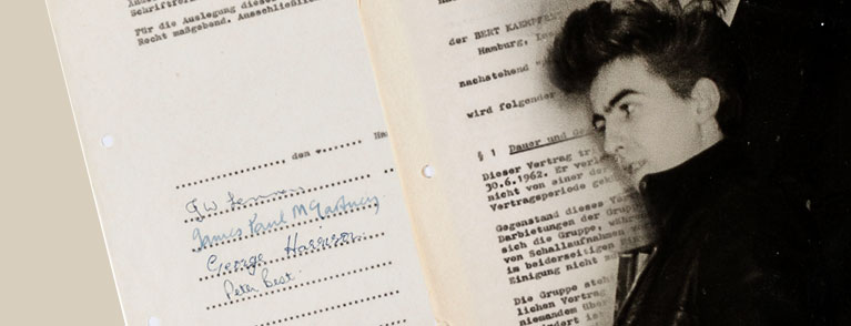 The first recording contract ever signed by The Beatles highlights The Blaschke Collection!
